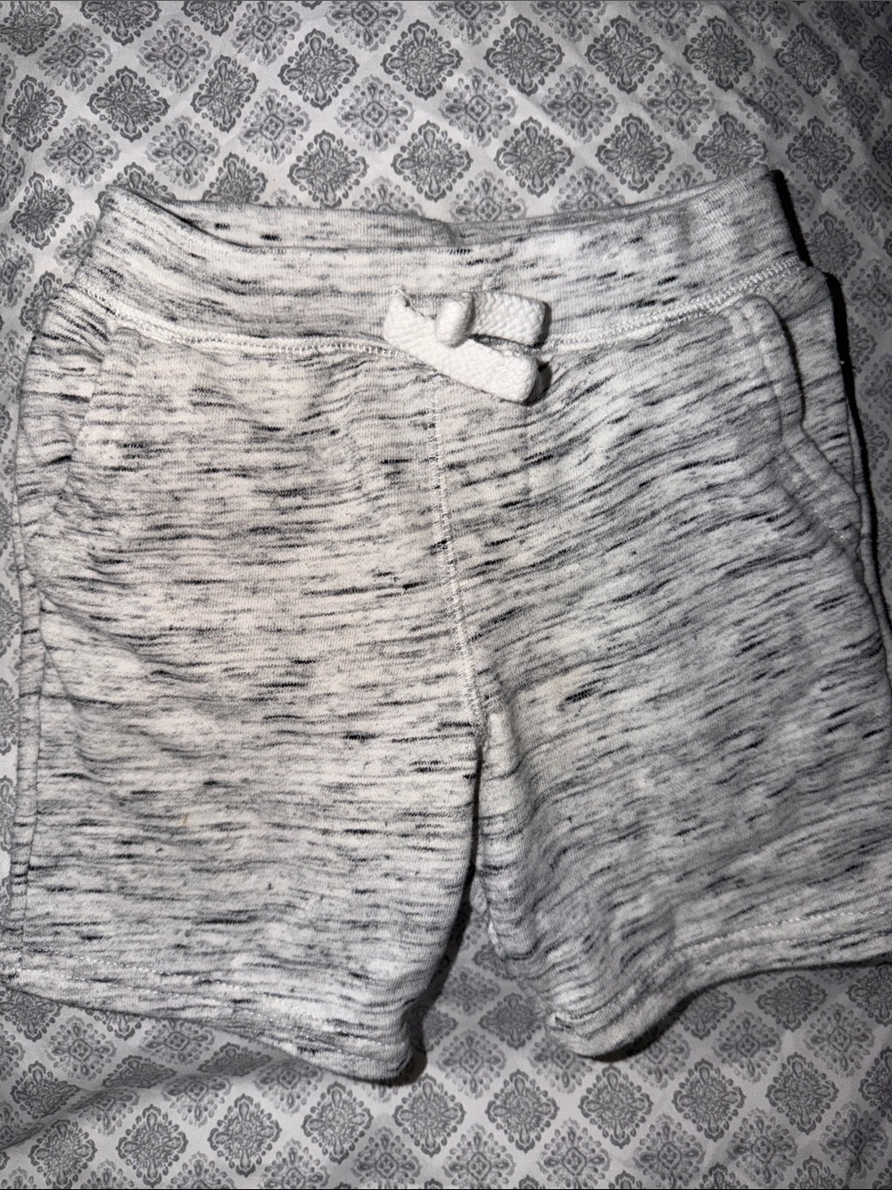 Kid’s Heather Gray Knit Drawstring Shorts